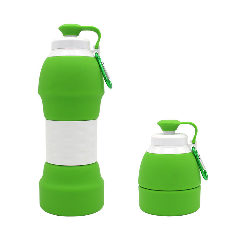 Silicone Folding Water Bottle – Collapsible Leakproof BPA-Free Portable Travel Sports Bottle