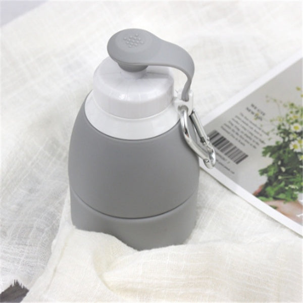 Silicone Folding Water Bottle – Collapsible Leakproof BPA-Free Portable Travel Sports Bottle