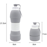 Silicone Folding Water Bottle – Collapsible Leakproof BPA-Free Portable Travel Sports Bottle