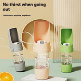 2-in-1 Travel Dog Water Bottle – Portable Pet Water Dispenser & Food Feeder Cup for Outdoor Use