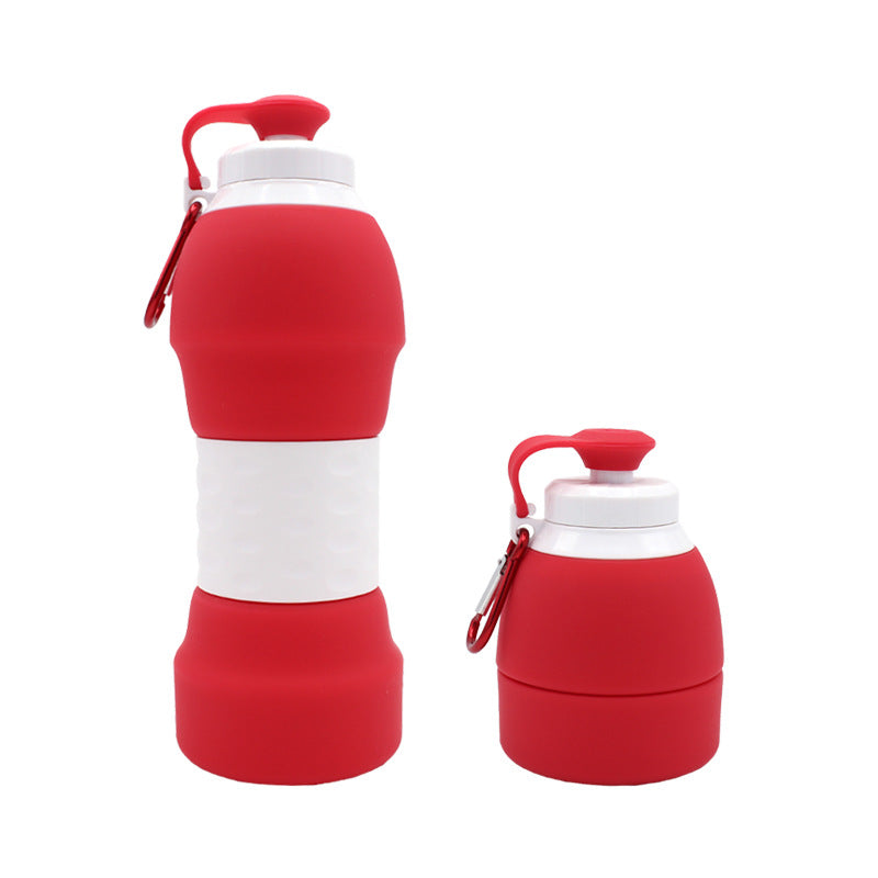 Silicone Folding Water Bottle – Collapsible Leakproof BPA-Free Portable Travel Sports Bottle