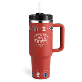 40 Oz Insulated Tumbler with Handle & Straw – Stainless Steel Spill-Proof Vacuum Coffee Travel Mug