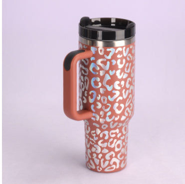 40 Oz Insulated Tumbler with Handle & Straw – Stainless Steel Spill-Proof Vacuum Coffee Travel Mug