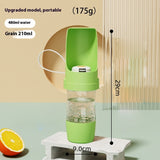 2-in-1 Travel Dog Water Bottle – Portable Pet Water Dispenser & Food Feeder Cup for Outdoor Use