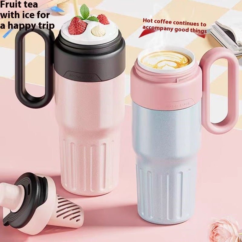 780ml Gradient Thermal Cup – Stainless Steel Double Wall Insulated Coffee Tumbler with Lid & Straw