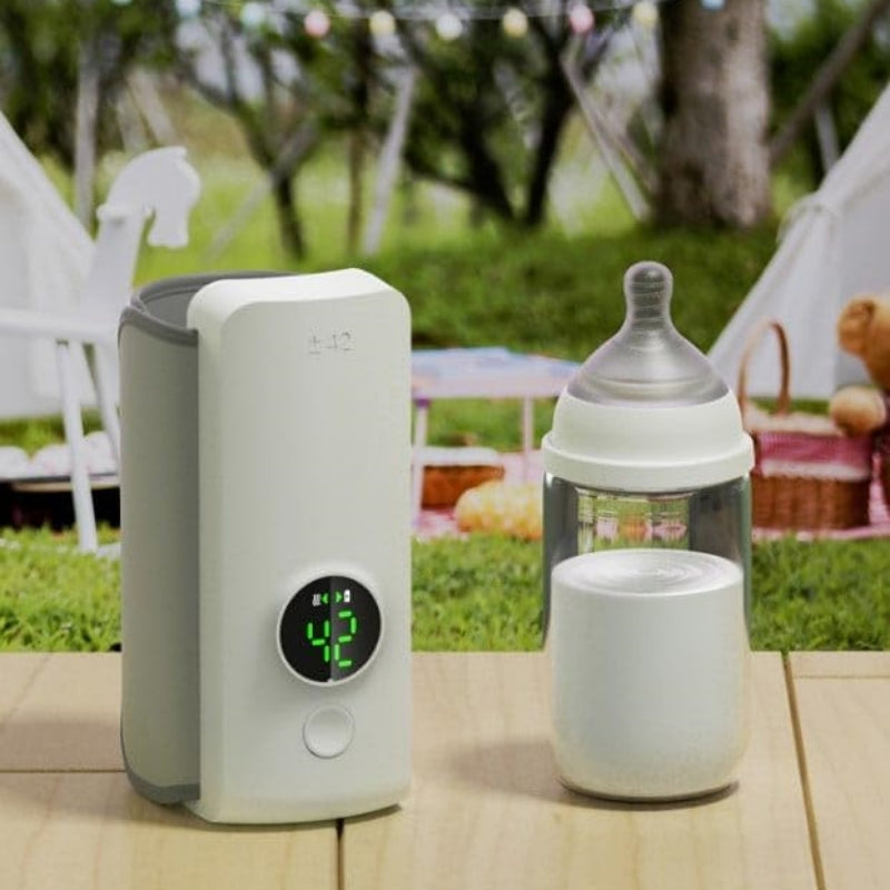 Portable Wireless Baby Bottle Warmer – USB Rechargeable Milk Warmer & Insulated Heating Bag
