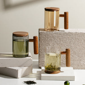 Office Tea Infuser Heat Resistant Glass – Reusable Loose Leaf Tea Cup with Infuser Filter