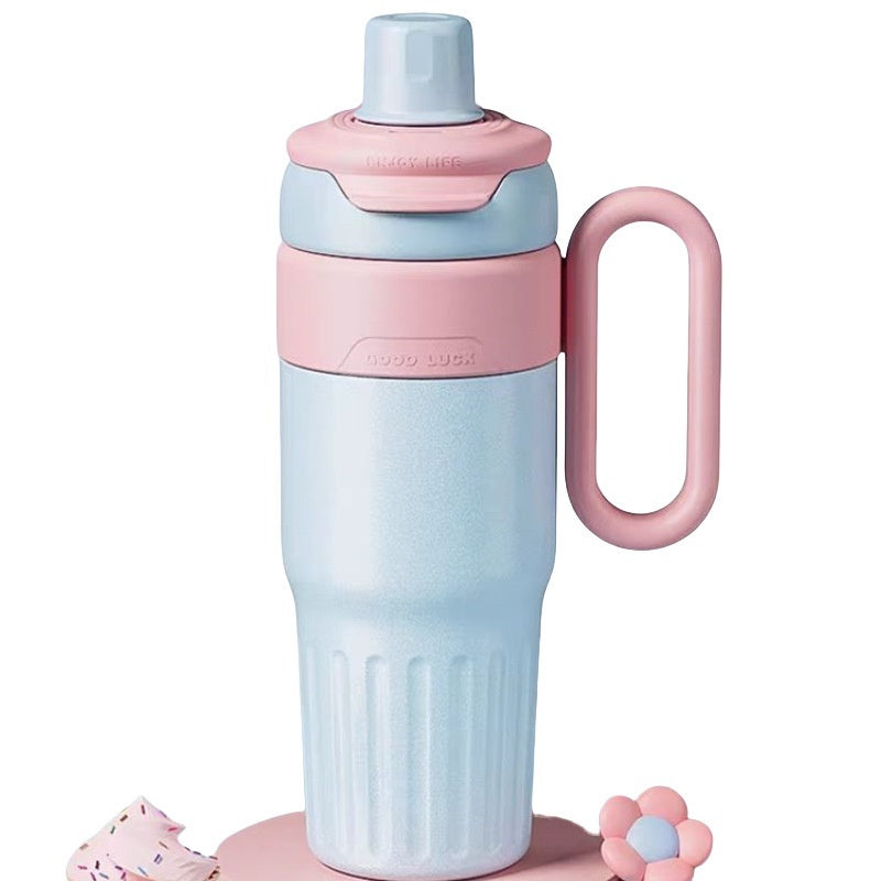 780ml Gradient Thermal Cup – Stainless Steel Double Wall Insulated Coffee Tumbler with Lid & Straw