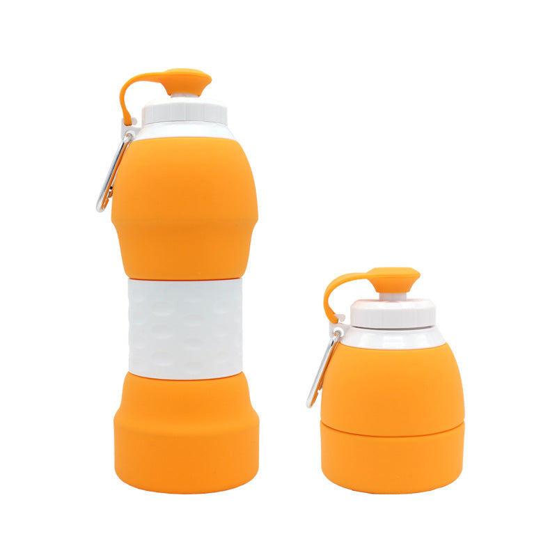 Silicone Folding Water Bottle – Collapsible Leakproof BPA-Free Portable Travel Sports Bottle