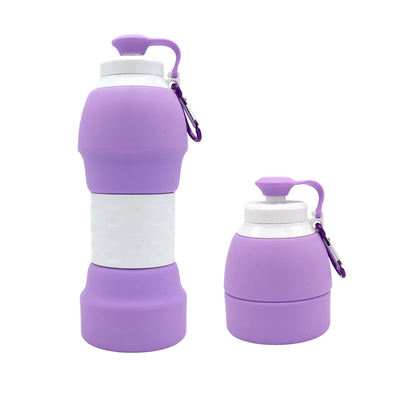 Silicone Folding Water Bottle – Collapsible Leakproof BPA-Free Portable Travel Sports Bottle
