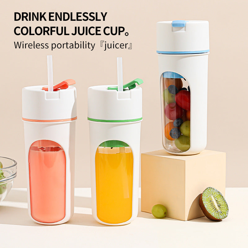 Kitchen Electric Juicer USB Rechargeable – Wireless Portable Blender Fruit Mixer & Ice Crush Cup