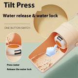2-in-1 Travel Dog Water Bottle – Portable Pet Water Dispenser & Food Feeder Cup for Outdoor Use