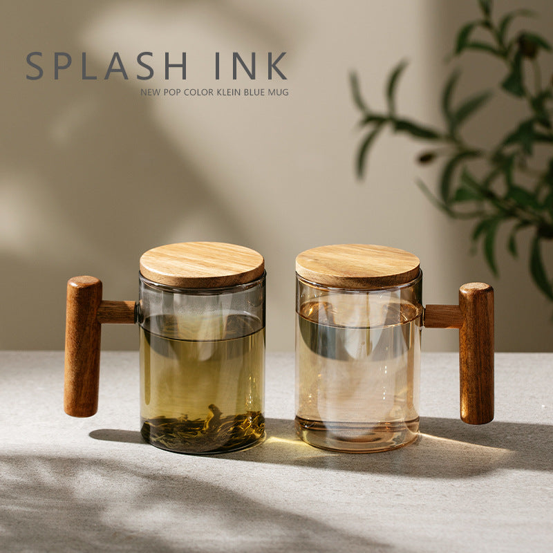 Office Tea Infuser Heat Resistant Glass – Reusable Loose Leaf Tea Cup with Infuser Filter