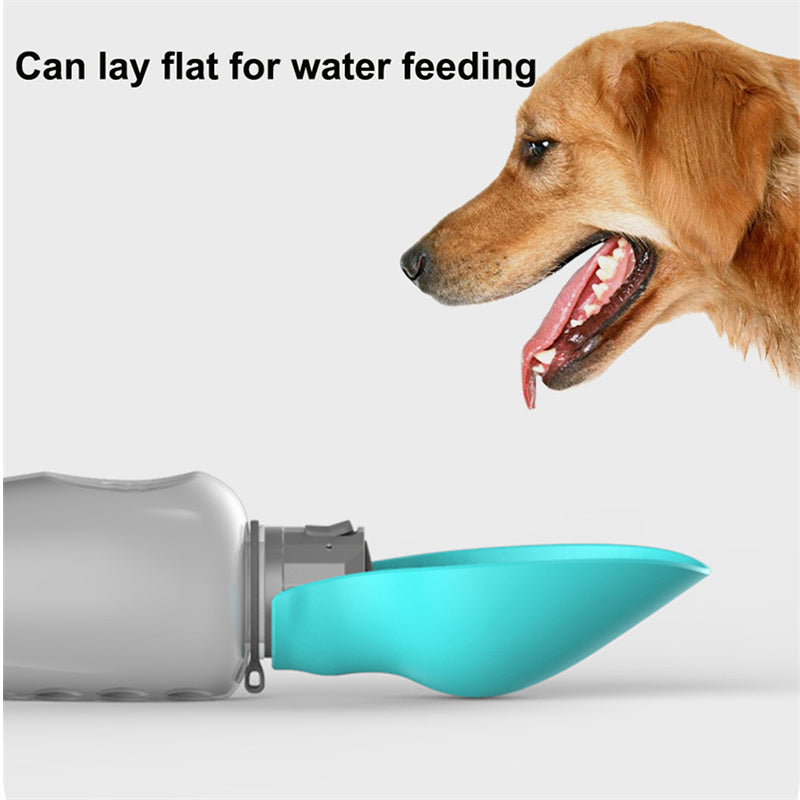 800ml Dog Water Bottle – Portable Leakproof Pet Water Dispenser with Foldable Drinking Bowl