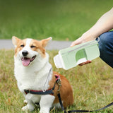 2-in-1 Travel Dog Water Bottle – Portable Pet Water Dispenser & Food Feeder Cup for Outdoor Use