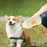 2-in-1 Travel Dog Water Bottle – Portable Pet Water Dispenser & Food Feeder Cup for Outdoor Use