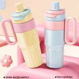 780ml Gradient Thermal Cup – Stainless Steel Double Wall Insulated Coffee Tumbler with Lid & Straw