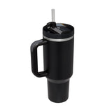 40 Oz Insulated Tumbler with Handle & Straw – Stainless Steel Spill-Proof Vacuum Coffee Travel Mug